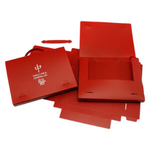 Maletín A4 polipropileno con lomo de 3 cm