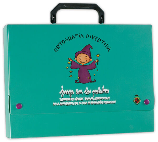 Maletín con asa y broches