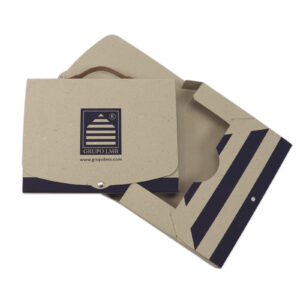 Maletín A4 con asa de cuerda y cierre broche