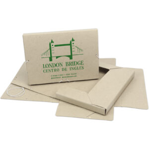 Portadocumentos A4 de cartón reciclado con goma y lomo 3 cm