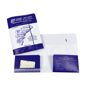 Subcarpeta A5 con 2 bolsillos y tarjetero con cierre goma