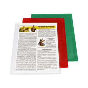 Subcarpeta de PVC para A4 abierta arriba y medio lateral