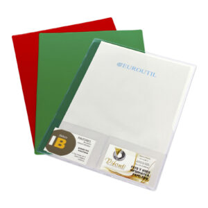 Subcarpeta de PVC para A4 abierta arriba y medio lateral con tarjeteros