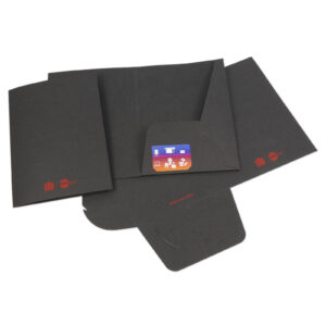 Subcarpeta A4 de cartón reciclado con bolsillo y tarjetero