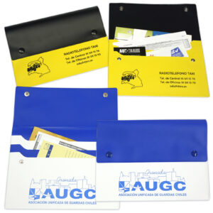 Portadocumentos para seguros con broches