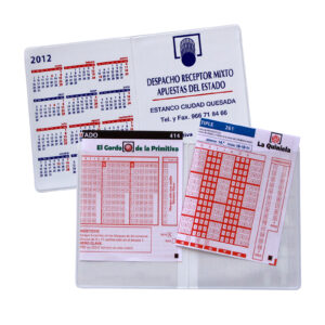 Funda de lotería con calendario