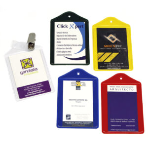 Funda portaidentificación vertical