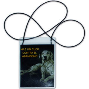 Funda portaidentificación con goma de 8,5 x 12 cm