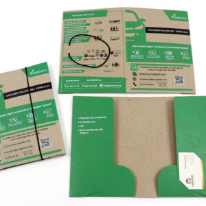 Funda de cartón reciclado con goma