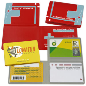 Tarjetero en L para 3 tarjetas
