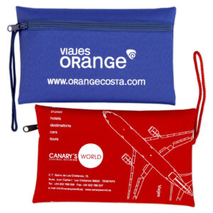 Estuche de poliester con cremallera
