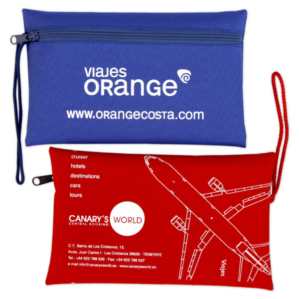 Estuche de poliester con cremallera