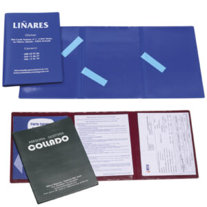 Portadocumentos formato tríptico de 3 bolsillos