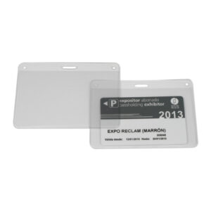 Funda portaidentificación apaisada 7,8 x 10,8 cm