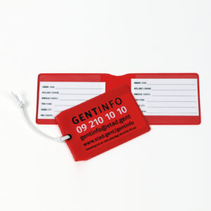 Etiqueta de maleta con dos bolsillos y goma (REF. 3113.2)