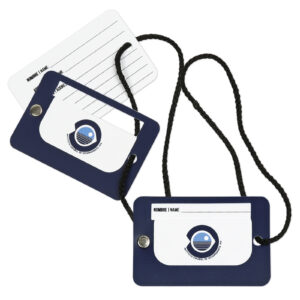 Etiqueta de polipropileno con ventana y cordón para atar a maleta (REF. 3127.3)