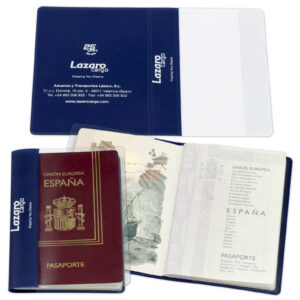 Funda para pasaporte con portada transparente