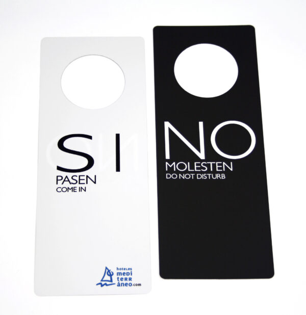 Cartel de no molestar, perching, poming