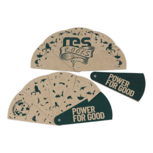 Abanico plegable de cartón reciclado (REF. 3227.1)