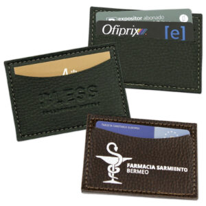 Funda de polipiel con capacidad de 3 tarjetas