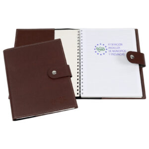 Funda de polipiel grande agenda con broche