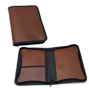 Portadocumentos de polipiel ribeteado con cremallera (REF. 427)