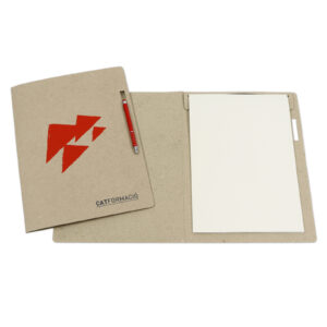 Carpeta de cartón reciclado A4 con bloc de 20 hojas