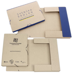 Carpeta A4 de cartón reciclado con solapas