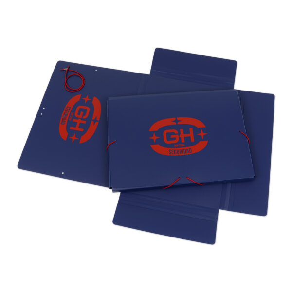 Carpeta con solapas y goma elástica