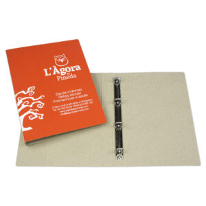 Carpeta de cartón reciclado para A4 con lomo de 3,3 cm