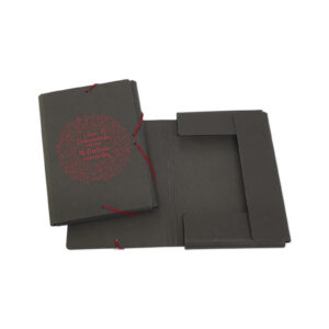 Carpeta A5 de cartón reciclado negro