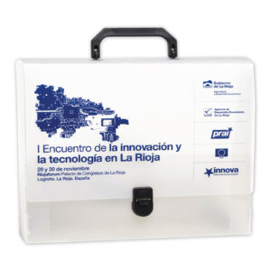 Maletín A4 con tupí y asa abatible, con lomo de 7 cm