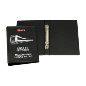 Carpeta de anillas PVC para A6 con lomo de 2 cm